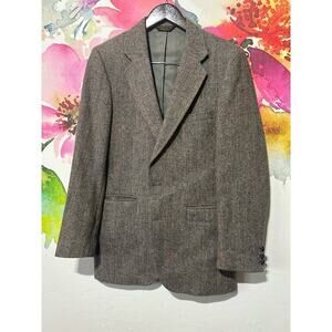 Harris Tweed Wool Sport Coat Men’s 40R muli Herringbone Blazer Anderson Little